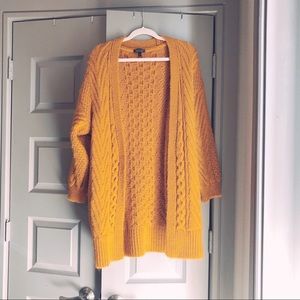 Yellow Topshop Knit Cardigan